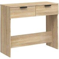Berkfield Home Console Table Sonoma Oak 90x36x75 cm Engineered Wood in Light Tan | Size: 90 x 36 x 75 cm
