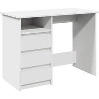 Berkfield Home Desk White 102x50x75 cm Engineered Wood | Size: 102 x 50 x 75 cm