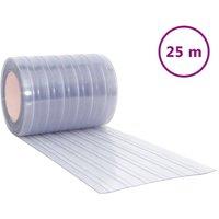 Berkfield Home Door Curtain Transparent 300 mmx2.6 mm 25 m PVC in Clear