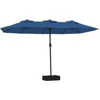 Berkfield Home Double-Head Parasol Azure Blue 449x245 cm