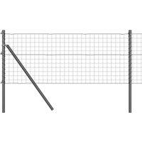 Berkfield Home Euro Fence with 13 Posts 0.4x50 m Galvanised Steel Grey in Dark Grey