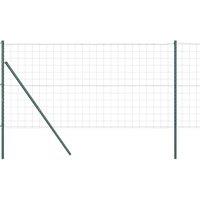 Berkfield Home Euro Fence with 13 Posts 1.2x25 m Galvanised Steel Green