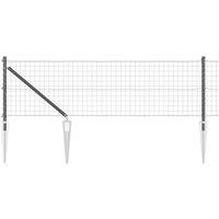 Berkfield Home Euro Fence with 13 Spike Posts 0.4x50 m Galvanised Steel Grey in Dark Grey