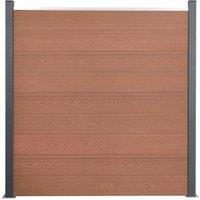 Berkfield Home Fence Panel Set Brown 180x186 cm WPC