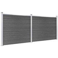 Berkfield Home Fence Panel Set WPC 353x146 cm Black