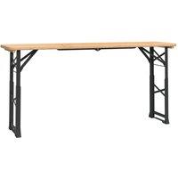 Berkfield Home Folding Beer Table 170x50x75/105 cm Solid Wood Fir in Brown