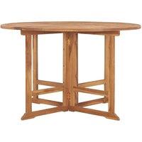 Berkfield Home Folding Garden Dining Table 110x75 cm Solid Wood Teak in Brown | Size: 110x75 cm