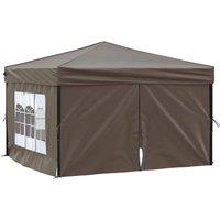 Berkfield Home Folding Party Tent with Sidewalls Taupe 3x3 m in Stone
