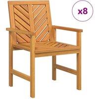 Berkfield Home Garden Dining Set 8 pcs Brown Standard Solid acacia wood