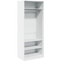 Berkfield Home Wardrobe White 80x50x200 cm Engineered Wood | Size: 80 x 50 x 200 cm