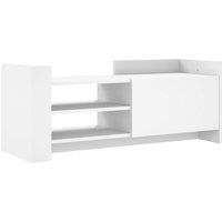 Berkfield Home TV Cabinet White 100x35x40 cm Engineered Wood | Size: 100 x 35 x 40 cm
