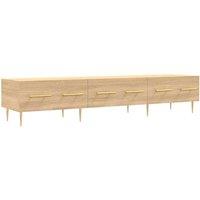 Berkfield Home TV Cabinet Sonoma Oak 150x36x30 cm Engineered Wood in Light Tan | Size: 150 x 36 x 30 cm