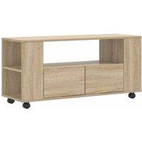 Berkfield Home TV Cabinet Sonoma Oak 102x34.5x43 cm Engineered Wood in Light Brown