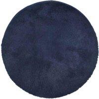 Berkfield Home Shaggy Rug High Pile NAVARRA Navy 100x100 cm Polyester | Size: Medium