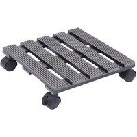 Berkfield Home Plant Trolleys 2 pcs Grey 30x30x7.5 cm WPC