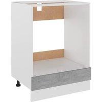Berkfield Home Oven Cabinet Concrete Grey 60x46x81.5 cm Engineered Wood