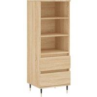 Berkfield Home Highboard Sonoma Oak 40x36x110 cm Engineered Wood in Light Oak | Size: 40 x 36 x 110 cm