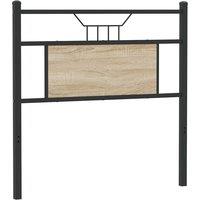 Berkfield Home Headboard Sonoma Oak 80 cm Engineered Wood & Steel in Beige