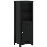Berkfield Home Beautiful 3 Piece Bathroom Furniture Set BERG Black Solid Wood Pine