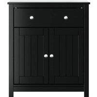 Berkfield Home Beautiful Bathroom Cabinet BERG Black 69.5x34x80 cm Solid Wood Pine