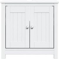 Berkfield Home Beautiful Bathroom Sink Cabinet BERG White 60x34x59 cm Solid Wood Pine | Size: 60 x 34 x 59 cm