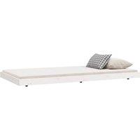 Berkfield Home Beautiful Bed Frame without Mattress White 100x200 cm Solid Wood Pine
