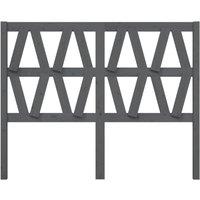 Berkfield Home Beautiful Bed Headboard Grey 146x4x100 cm Solid Wood Pine | Size: 146 x 4 x 100 cm