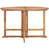 Berkfield Home Durable Folding Garden Dining Table 110x75 cm Solid Wood Teak in Brown | Size: 110x75 cm