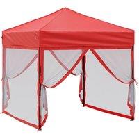 Berkfield Home Sturdy Folding Party Tent with Sidewalls Red 2x2 m