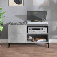 Berkfield Home Record Cabinet Concrete Grey 84.5x38x48 cm Engineered Wood