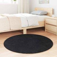 Berkfield Home Shaggy Rug High Pile NAVARRA Black 100x100 cm Polyester | Size: Medium