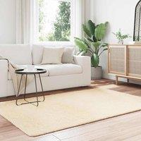 Berkfield Home Shaggy Rug High Pile NAVARRA Cream 130x200 cm Polyester | Size: Medium