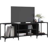 Berkfield Home TV Cabinet Black 153x37x50 cm Engineered Wood | Size: 153 x 37 x 50 cm