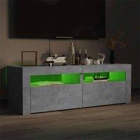 Berkfield Home TV Cabinet with LED Lights Concrete Grey 120x35x40 cm | Size: 120 x 35 x 40 cm