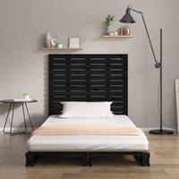 Berkfield Home Wall Headboard Black 96x3x91.5 cm Solid Wood Pine