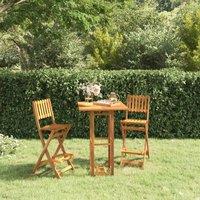 Berkfield Home Folding Outdoor Bar Stools 2 pcs Solid Wood Acacia in Brown