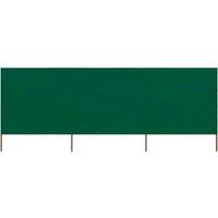 Berkfield Home 3-panel Wind Screen Fabric 400x80 cm Green
