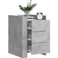 Berkfield Home Bedside Cabinet Concrete Grey 45x50x65 cm Engineered Wood | Size: 45 x 50 x 65 cm