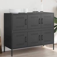 Berkfield Home Sideboard Black 100.5x39x79 cm Steel