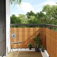 Berkfield Home Balcony Screen Light Brown 400x100 cm Poly Rattan
