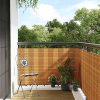 Berkfield Home Balcony Screen Light Brown 600x90 cm Poly Rattan