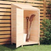 Berkfield Home Garden Shed 55x52x112 cm Solid Wood Fir in Brown | Size: 55 x 52 x 112 cm