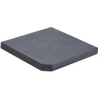 Berkfield Home Umbrella Weight Plate Black Granite Square 25 kg