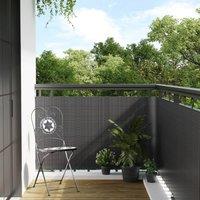Berkfield Home Balcony Screen Anthracite 500x90 cm Poly Rattan