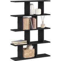 Berkfield Home Wall Cube Shelf 12 Compartments Black Engineered Wood