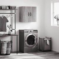 Berkfield Home Wall Cabinet Grey Sonoma 60x31x60 cm Engineered Wood | Size: 60 x 31 x 60 cm