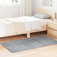 Berkfield Home Shaggy Rug High Pile NAVARRA Silver Grey 80x150 cm Polyester | Size: Medium