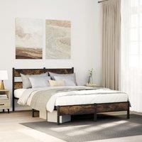 Berkfield Home Bed Frame without Mattress with Headboard Sonoma Oak 160x200 cm in Brown