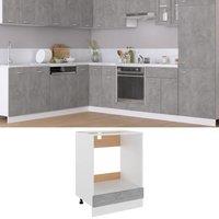 Berkfield Home Oven Cabinet Concrete Grey 60x46x81.5 cm Engineered Wood