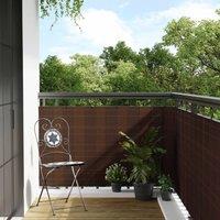 Berkfield Home Balcony Screen Brown & Black 300x80 cm Poly Rattan